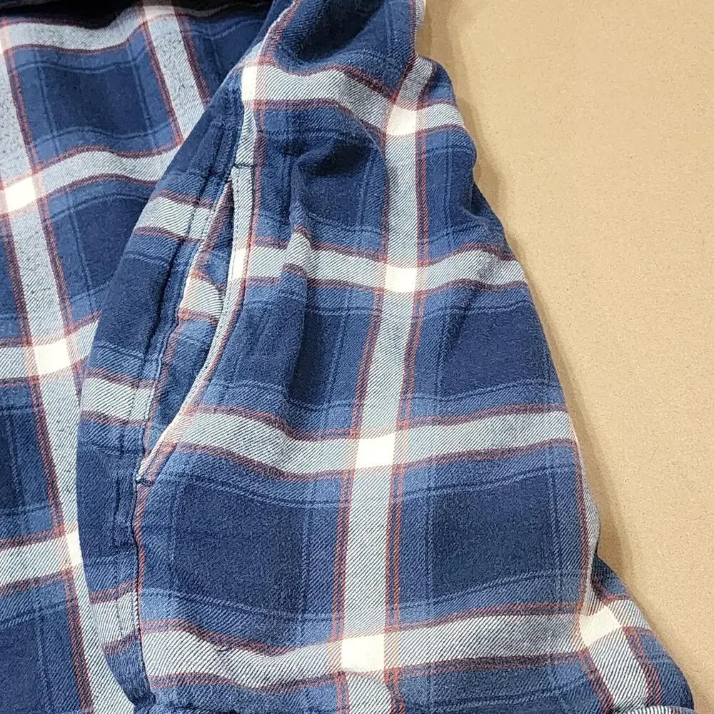 Wrangler Jacket Mens 2XL Blue Plaid Flannel Sherpa Lined Workwear Winter